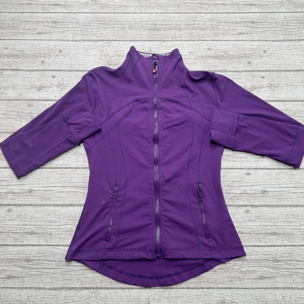 Lululemon Define Jacket Women's 6 Purple Athletica Thumbhole Training Yoga Gym